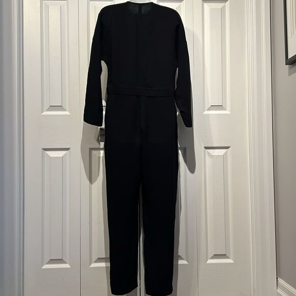 Mango Black Long Sleeve Jumpsuit Size S (fits‎ oversized) Nwot - Picture 8 of 13